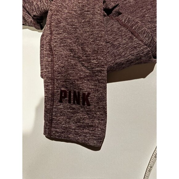 Victoria's Secret PINK COZY Soft Leggings Burgandy Heather High Rise Women’s L - Picture 8 of 8